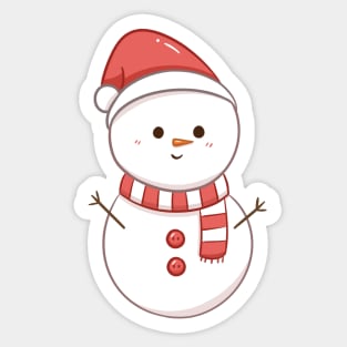 Cute Kawaii Snowman Sticker